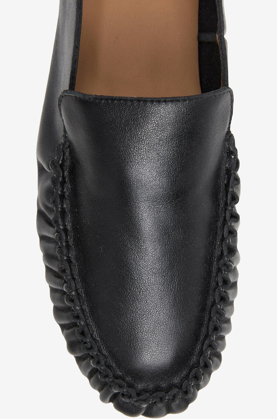 FLATTERED Bon Bon leather loafers with contrast stitching Women BLACK 3