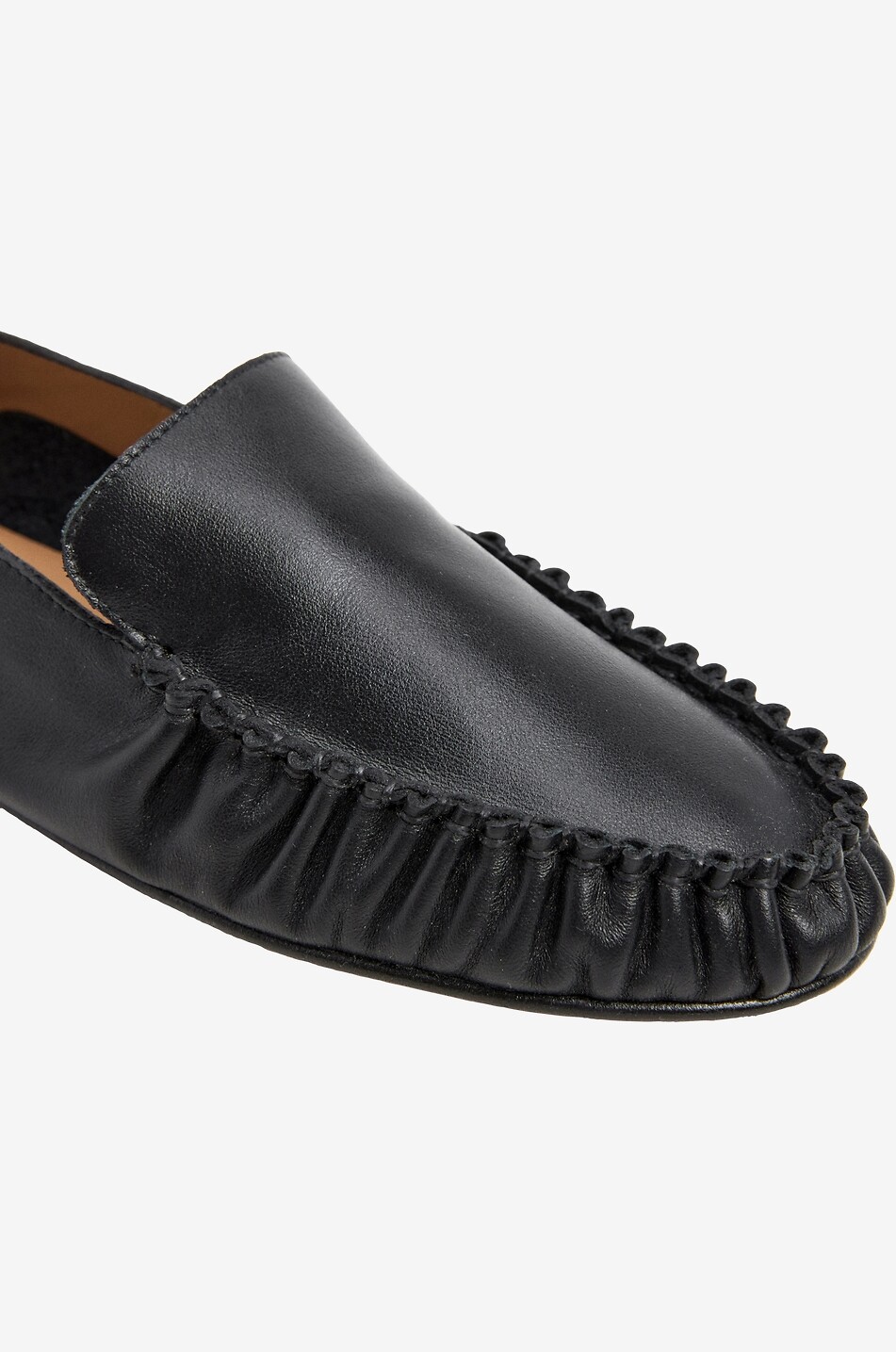FLATTERED Bon Bon leather loafers with contrast stitching Women BLACK 6