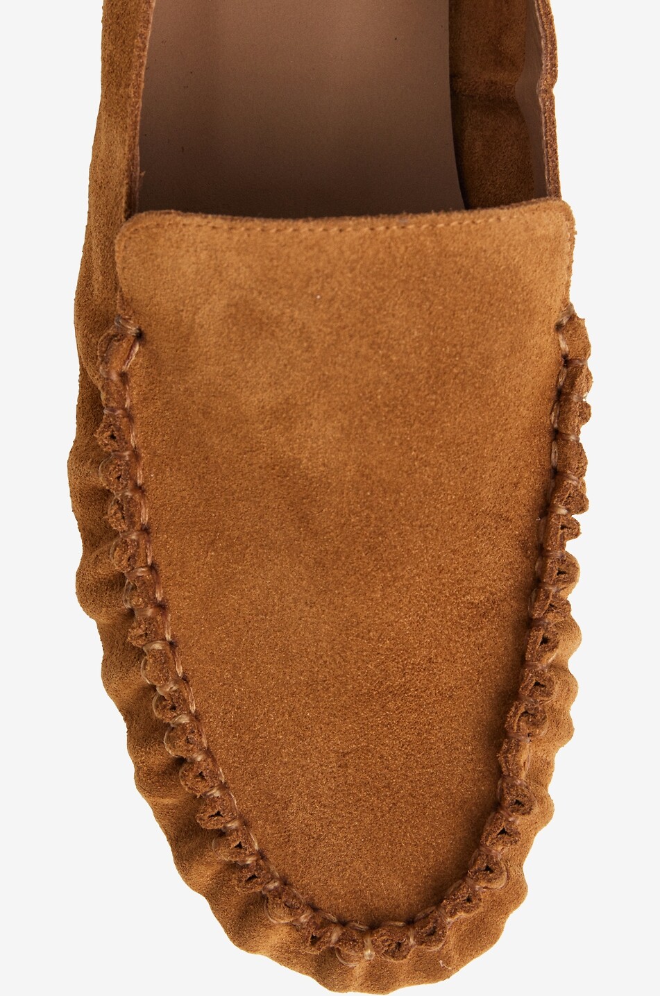 FLATTERED Bon Bon suede loafers with contrast stitching Women LIGHT BROWN 3