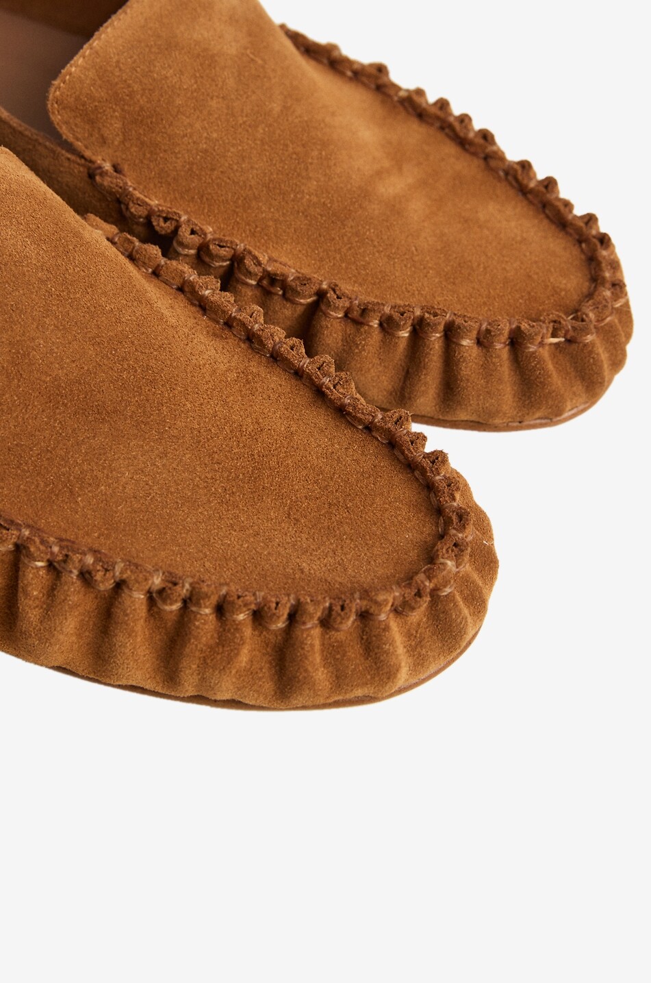 FLATTERED Bon Bon suede loafers with contrast stitching Women LIGHT BROWN 6