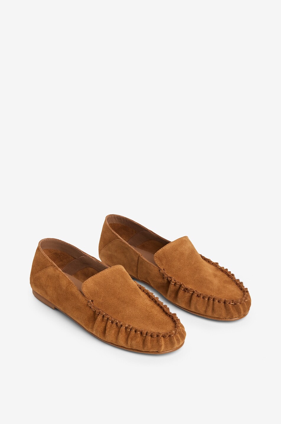 FLATTERED Bon Bon suede loafers with contrast stitching Women LIGHT BROWN 2