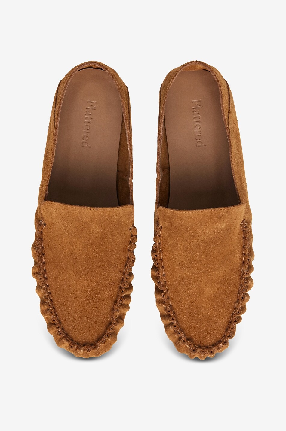 FLATTERED Bon Bon suede loafers with contrast stitching Women LIGHT BROWN 4