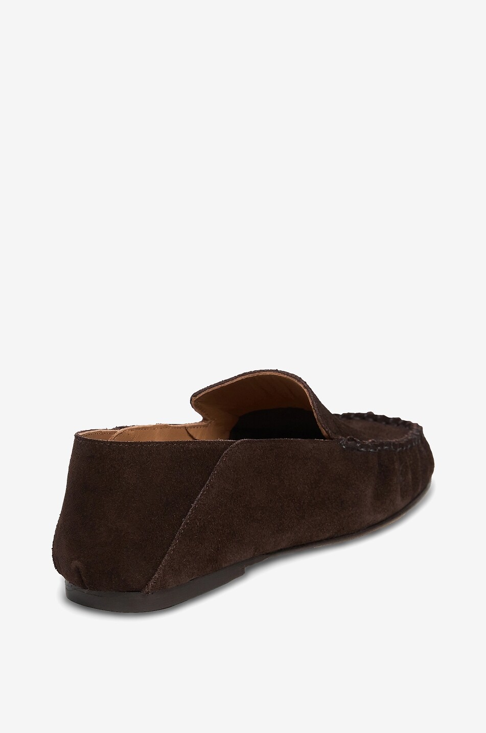 FLATTERED Bon Bon suede loafers with contrast stitching Women DARK BROWN 5