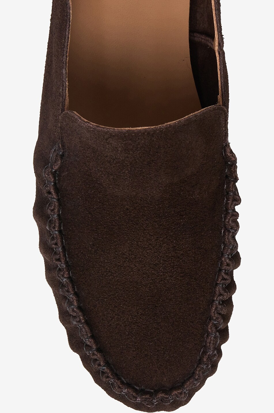 FLATTERED Bon Bon suede loafers with contrast stitching Women DARK BROWN 3