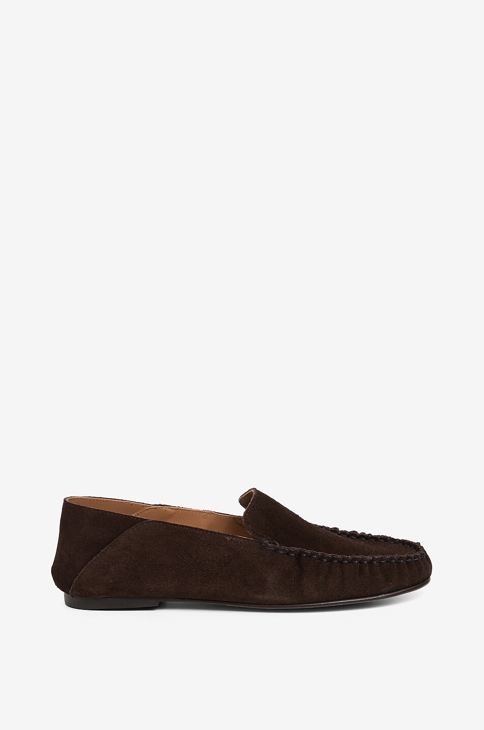 Bon Bon suede loafers with contrast stitching