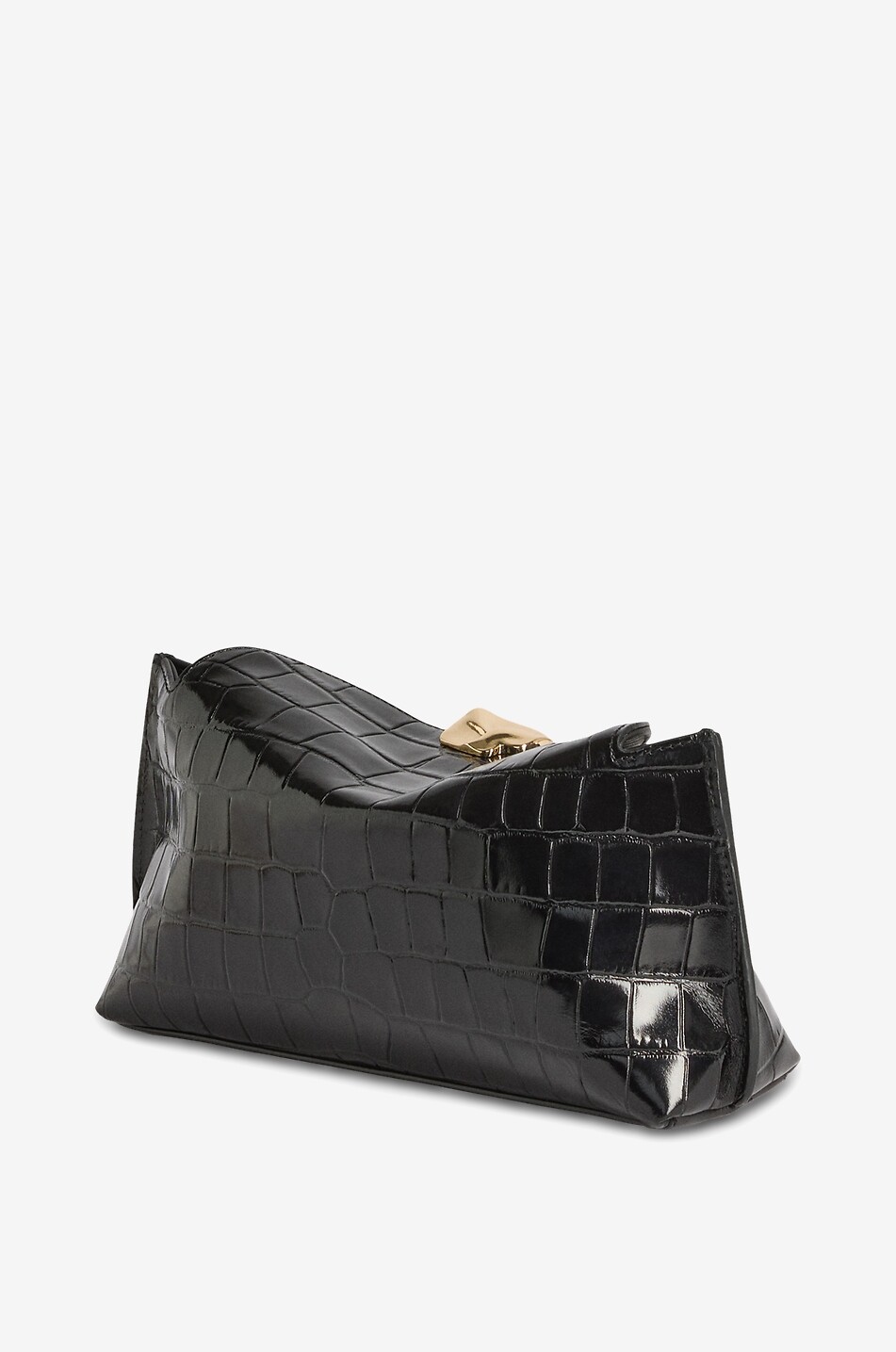 FLATTERED Pochette en cuir effet crocodile brillant Hanna Femme NOIR 2