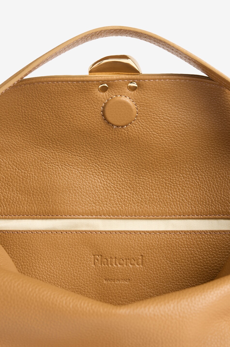 FLATTERED Sac à main en cuir grainé Hanna Femme COGNAC 3