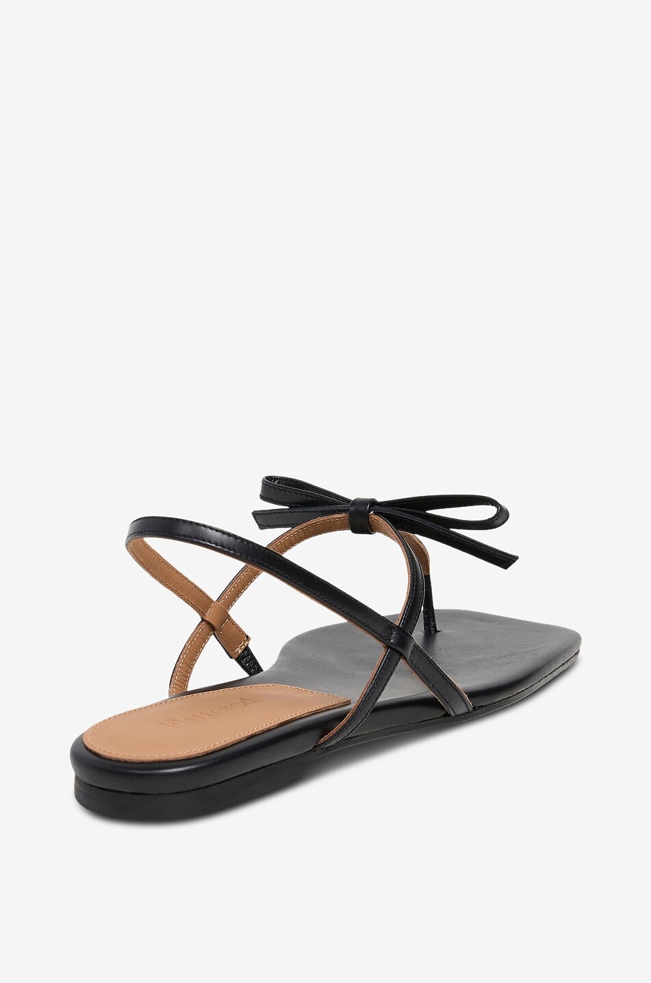 FLATTERED Sina leather flat sandals with bow Women BLACK 5