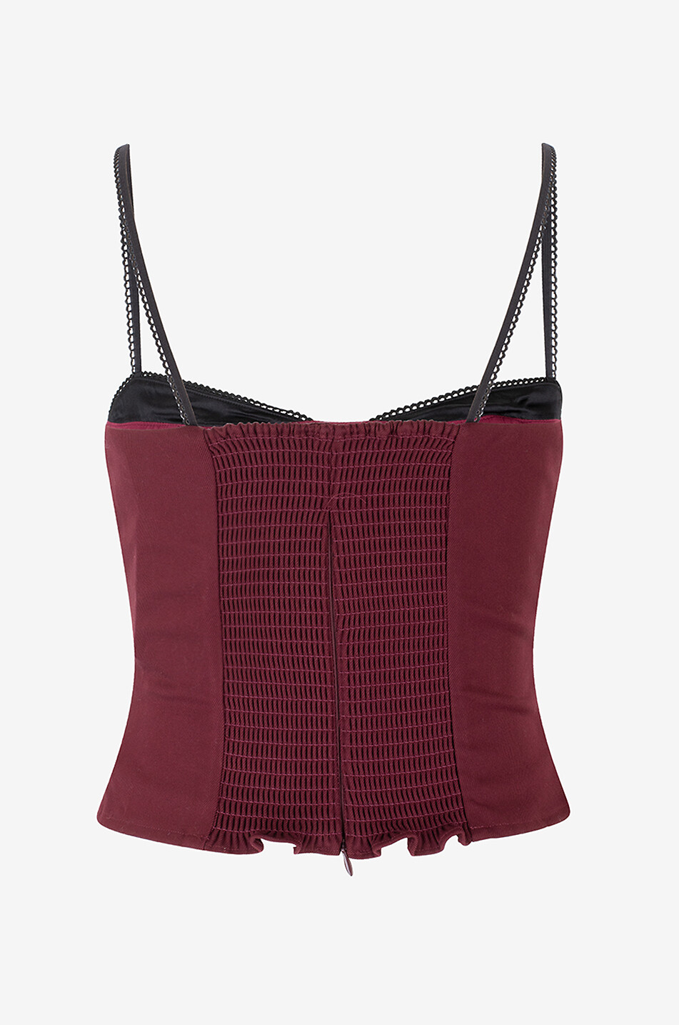 REFORMATION Top sans manches à col carré en sergé Melanie Femme ROUGE FONCÉ 2