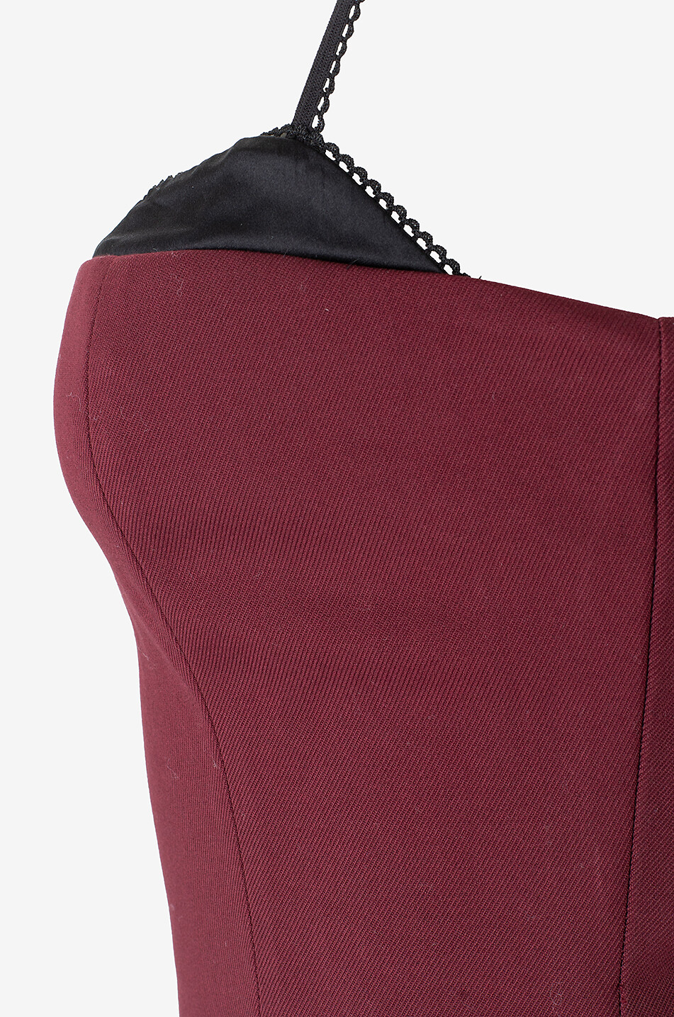 REFORMATION Top sans manches à col carré en sergé Melanie Femme ROUGE FONCÉ 3