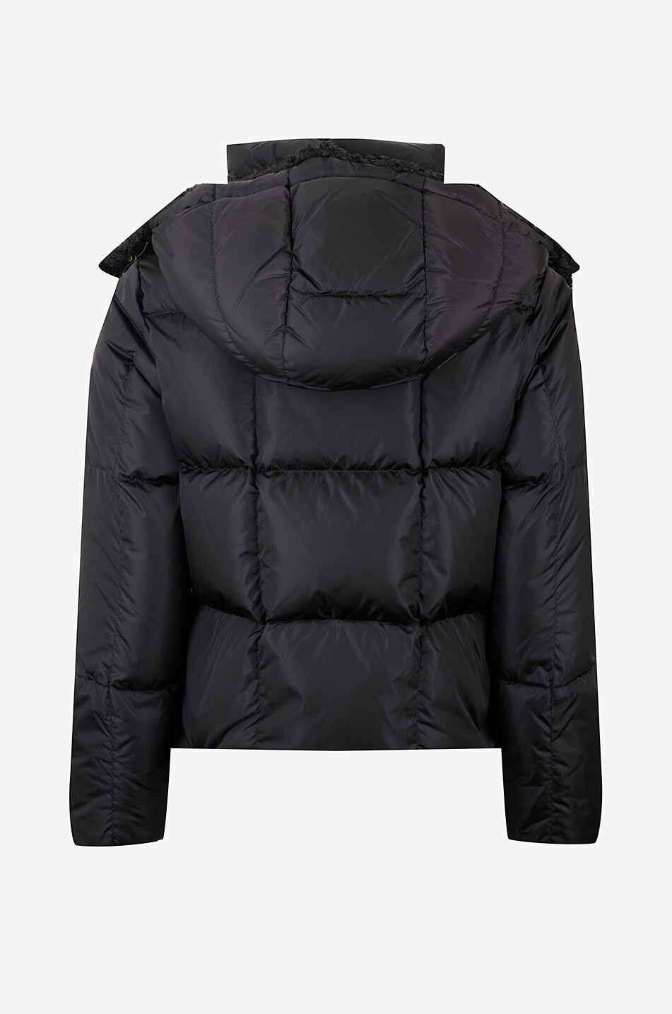 MONCLER Kurze Steppjacke mit Stehkragen aus technischem Gewebe Castelnou Damen SCHWARZ 2
