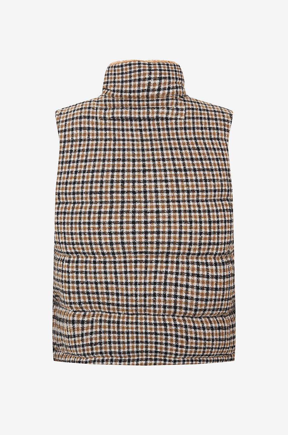 MONCLER Gesteppte kurze Karierte Wollweste Touvet Damen BUNT 2