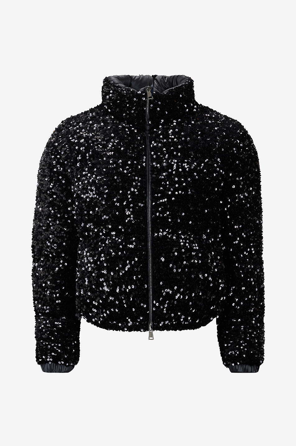 MONCLER Doudoune courte en tissu technique matelassé Louvi Femme NOIR 1