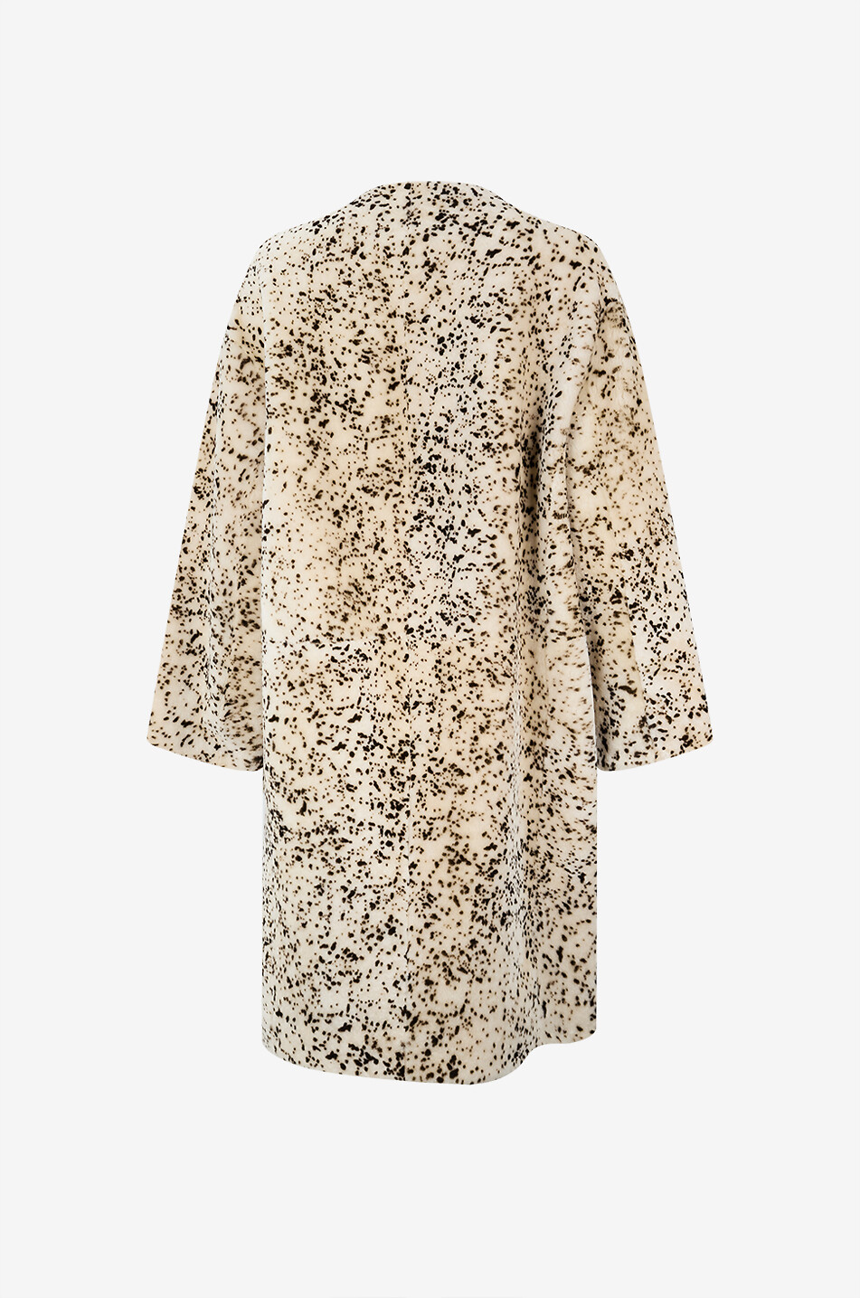 TOTEME Langer Schafsfell-Mantel mit Rundkragen Stracciatella Damen BUNT 2