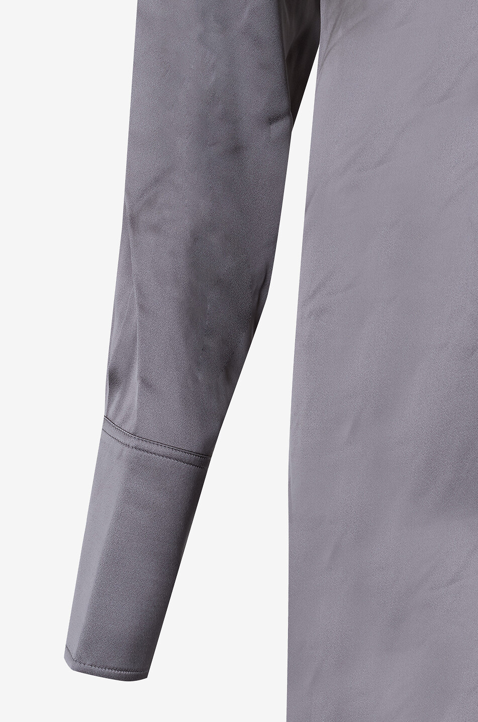 TOTEME Slouch satin midi shirt dress with batwing sleeves Women DARK GREY 3