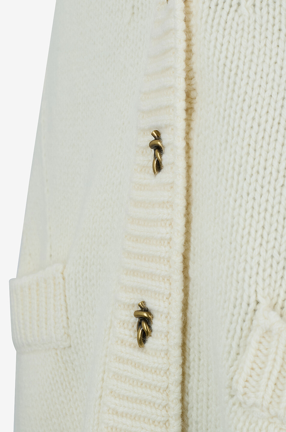MONCLER Cardigan en maille à col V Femme BLANC 3