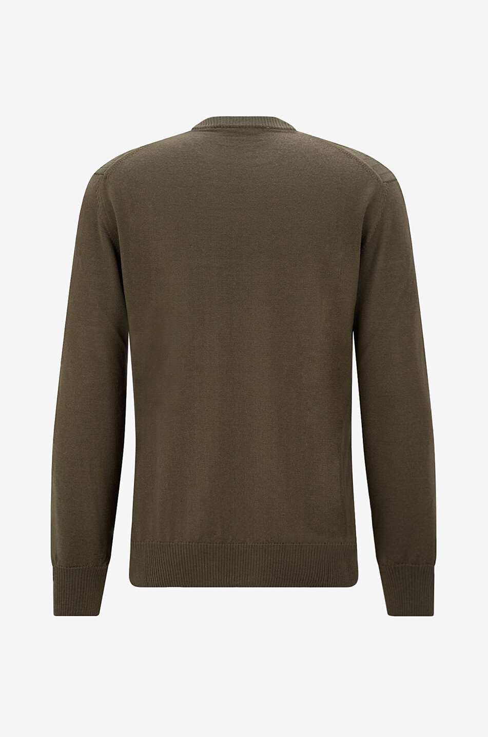 AURELIEN Gerippter Rundhals-Pullover aus Jersey City Crew Herren GRÜN 2