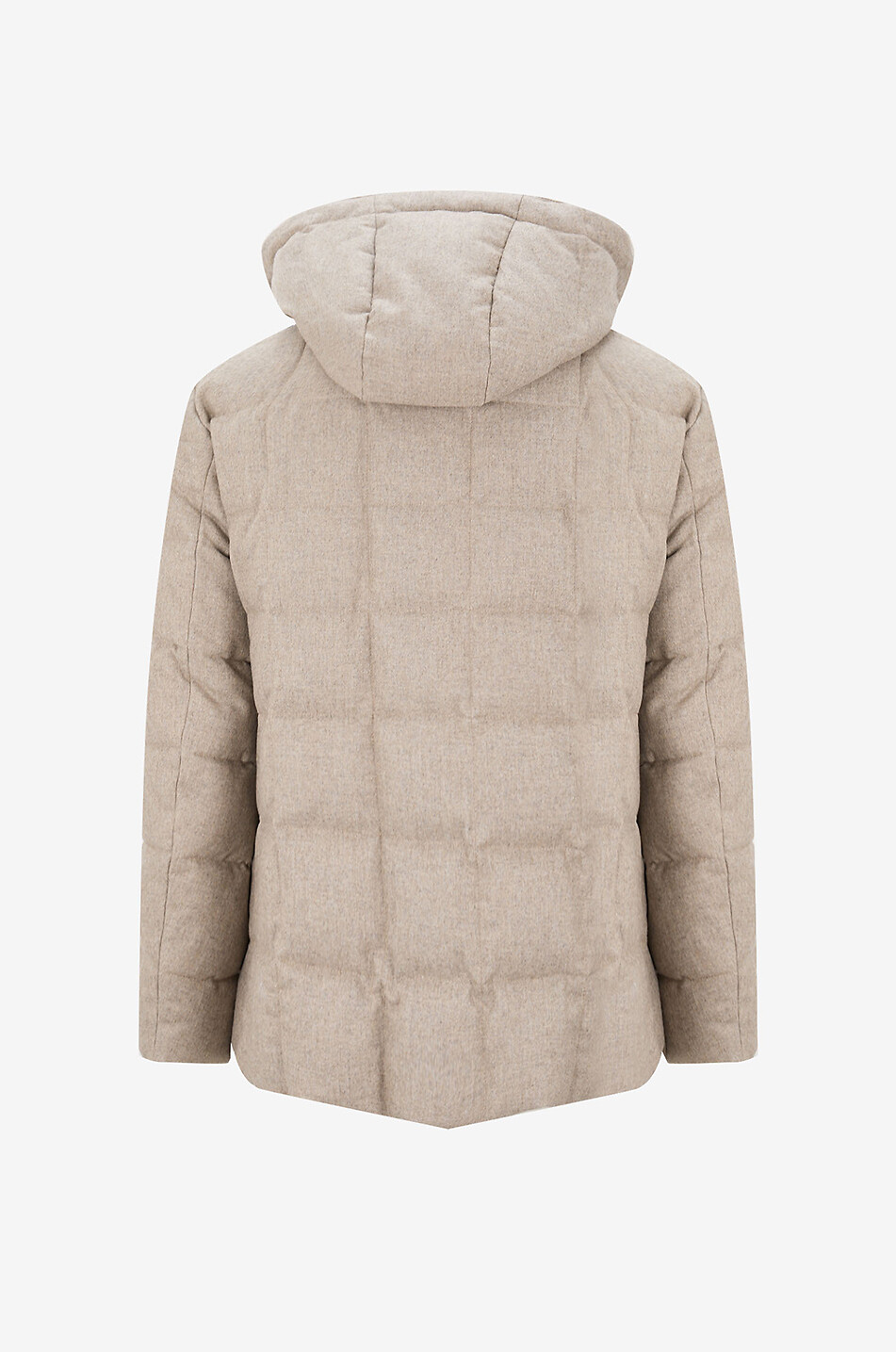 FAY Kurze wattierte Wolljacke mit Stehkragen Herren BRAUN 2