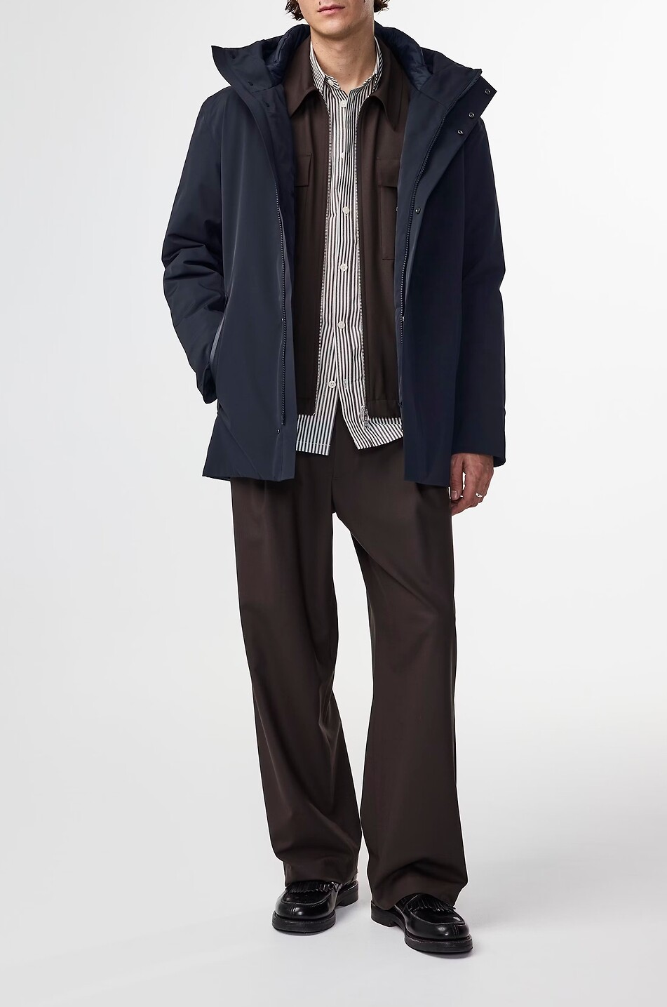 NN07 Blake technical fabric stand-up collar lightweight jacket Men DARK BLUE 2