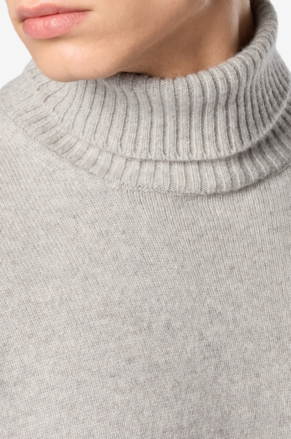 SEASE Pull col roulé en maille Turtle Coarsehair Homme GRIS CLAIR 5