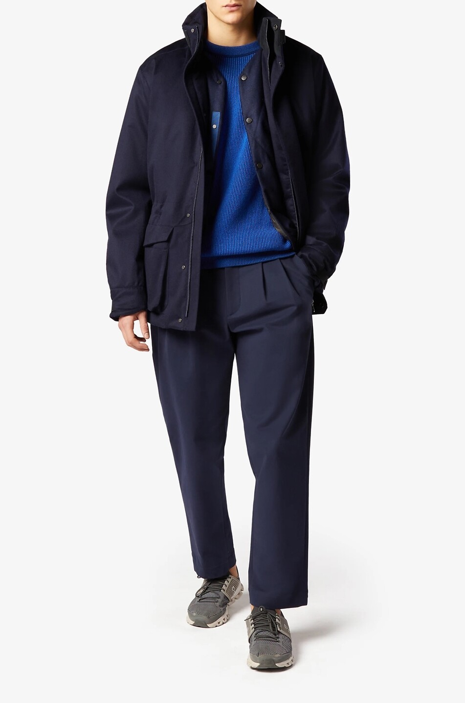 SEASE Kurze Steppjacke aus technischem Gewebe Uptown Herren DUNKELBLAU 3