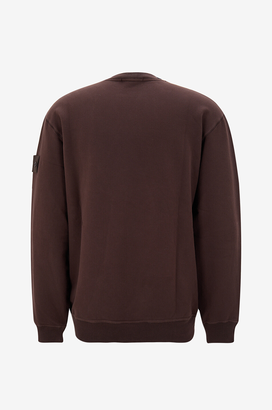 STONE ISLAND Sweat-shirt en molleton à col rond côtelé Homme MARRON 2