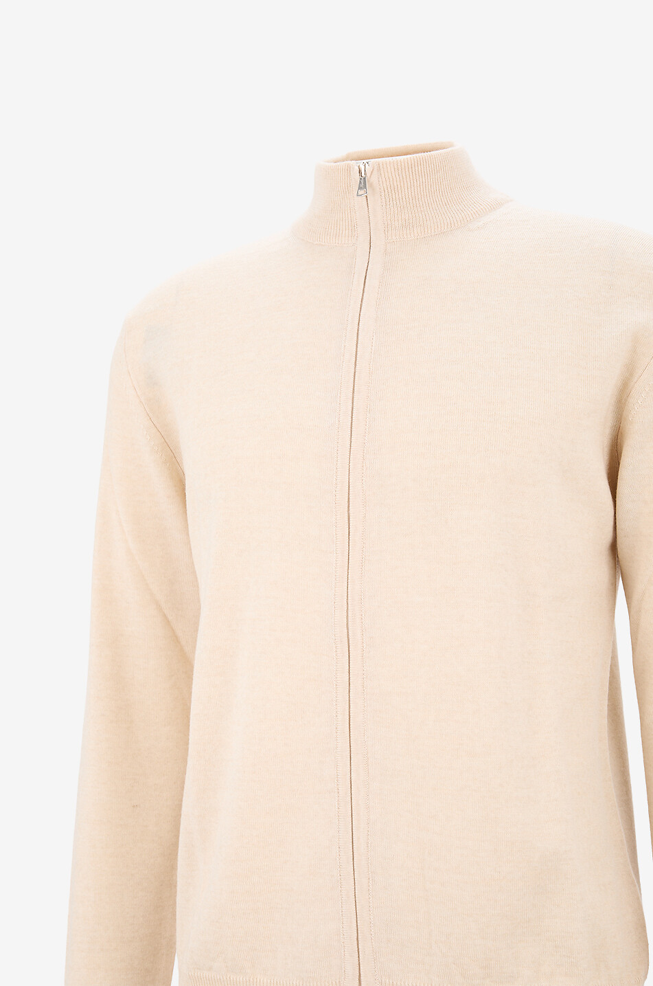 AURELIEN Cardigan aus Merinowolle mit Stehkragen und Reissverschluss Cashwool Herren BEIGE 3