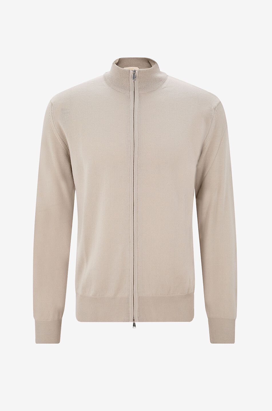 AURELIEN Cardigan aus Merinowolle mit Stehkragen und Reissverschluss Cashwool Herren [akeneo-beigefonce] 1