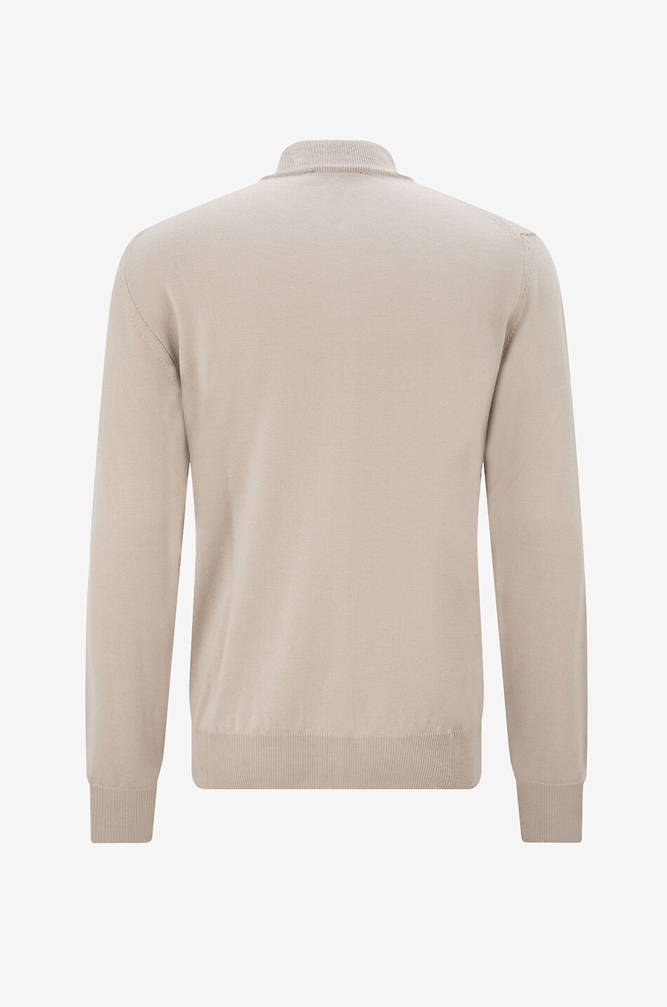 AURELIEN Cardigan aus Merinowolle mit Stehkragen und Reissverschluss Cashwool Herren [akeneo-beigefonce] 2