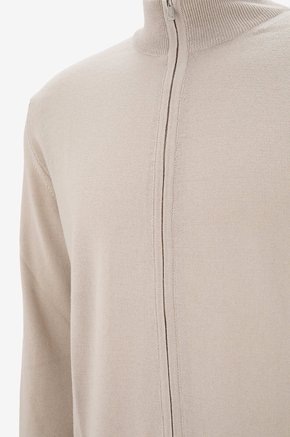 AURELIEN Cardigan aus Merinowolle mit Stehkragen und Reissverschluss Cashwool Herren [akeneo-beigefonce] 3