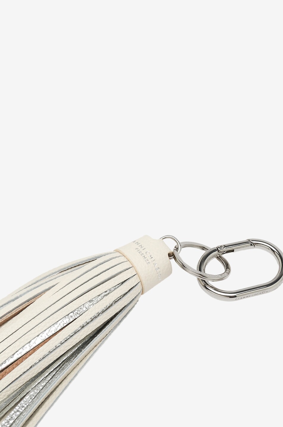GIANNI CHIARINI Charm pour sac à main à franges en cuir Gianni Chiarini Femme Beige Foncé 3