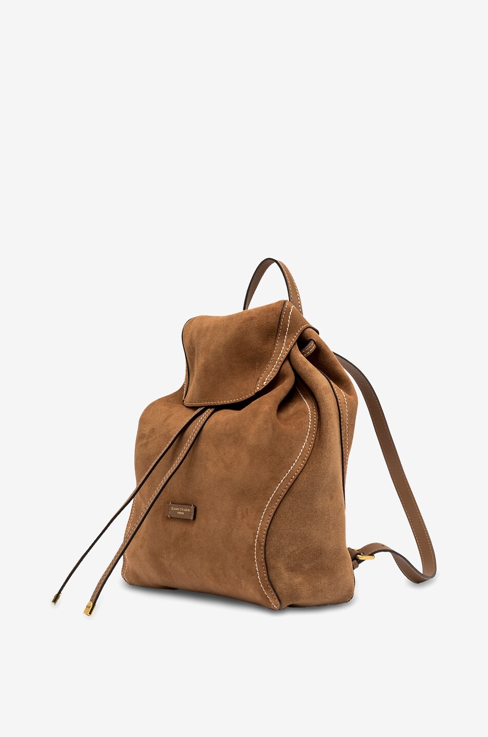 GIANNI CHIARINI Wildleder-Rucksack Violette Damen HELLBRAUN 3