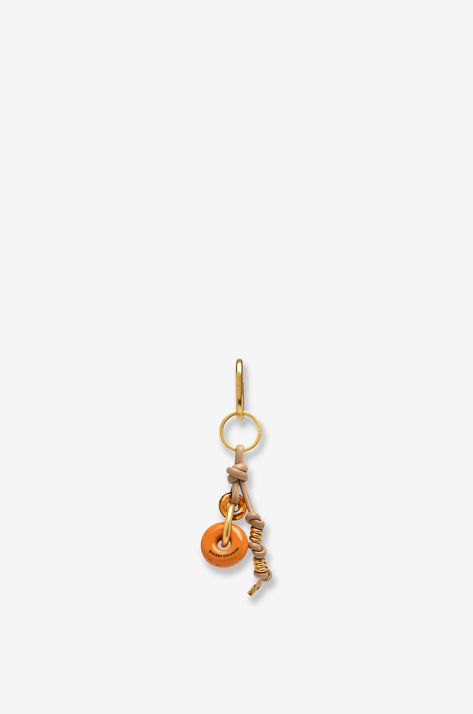 GIANNI CHIARINI Schlüsselanhänger und Taschencharm aus Kunstleder und Harz Donut Damen ORANGE 1