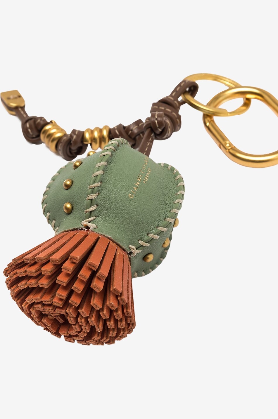 GIANNI CHIARINI Charm pour sac à main en cuir Cactus Femme VERT 3