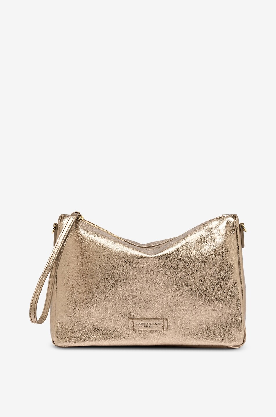 GIANNI CHIARINI Rechteckige Wildleder-Clutch mit Metallic-Effekt Nora Damen GOLDEN 1