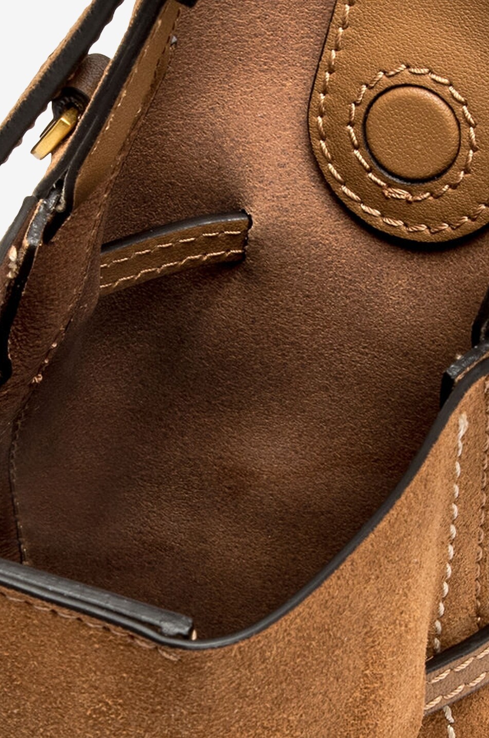 GIANNI CHIARINI Bucket-Tasche aus Wildleder Sienna Damen HELLBRAUN 9