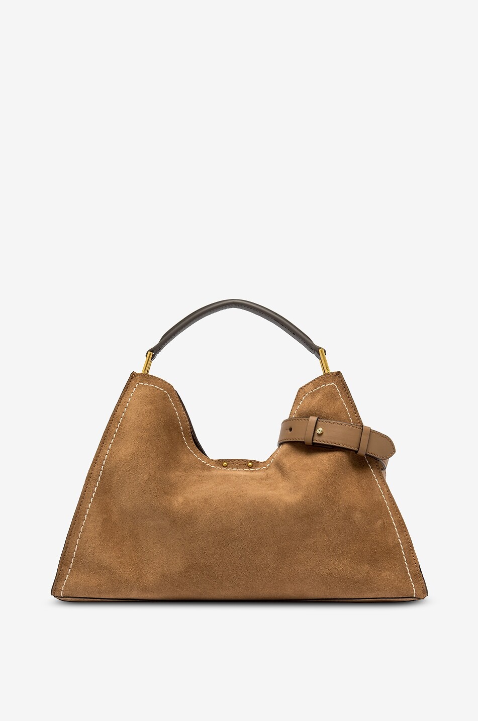 GIANNI CHIARINI Trapezförmige Handtasche aus Wildleder Aurore Damen HELLBRAUN 1