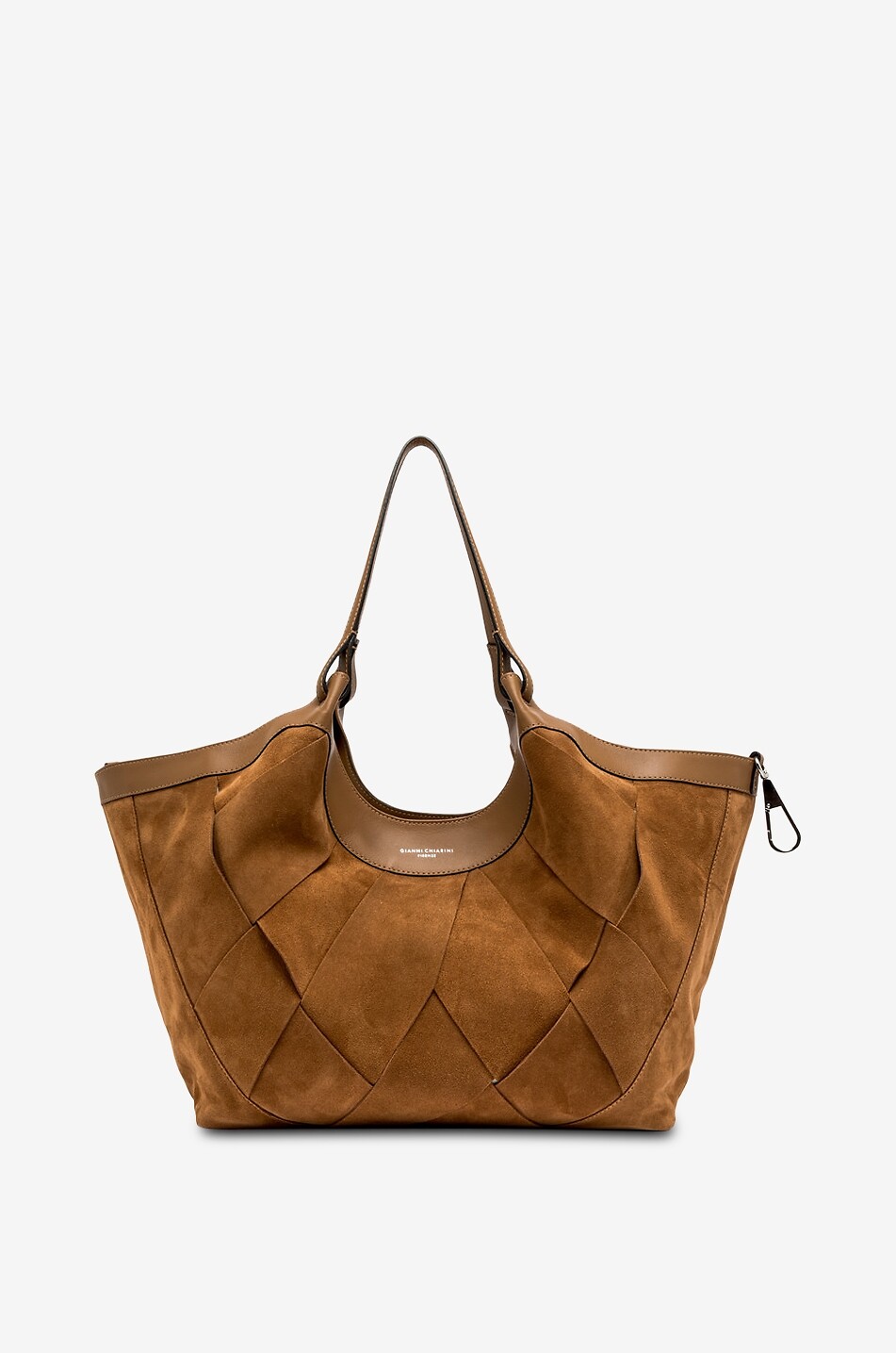 Gewebter Shopper aus Wild-  und Glattleder Dua