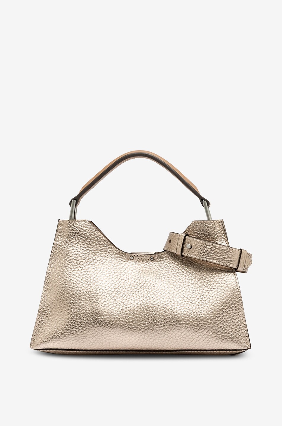 GIANNI CHIARINI Sac à main en cuir grainé métallisé Aurore Femme DORE 1