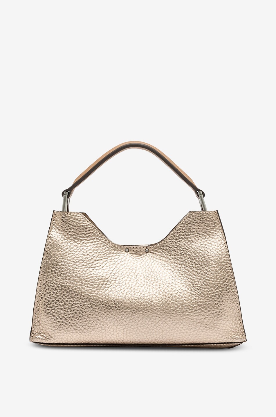 GIANNI CHIARINI Sac à main en cuir grainé métallisé Aurore Femme DORE 5