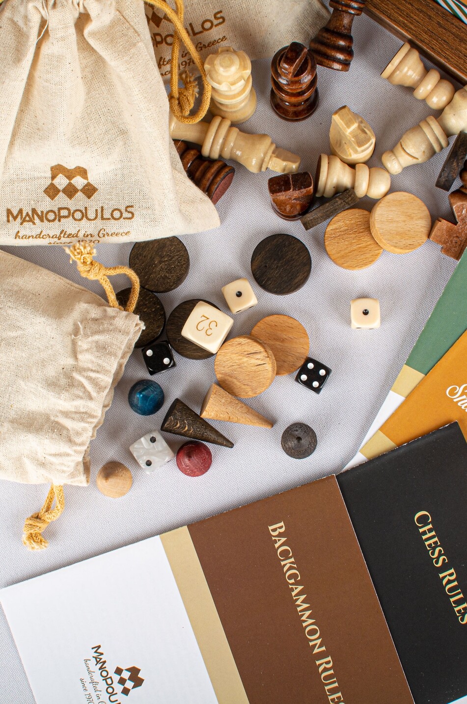 MANOPOULOS Wooden Retro Design Board Game Home MULTI COLOURED 5