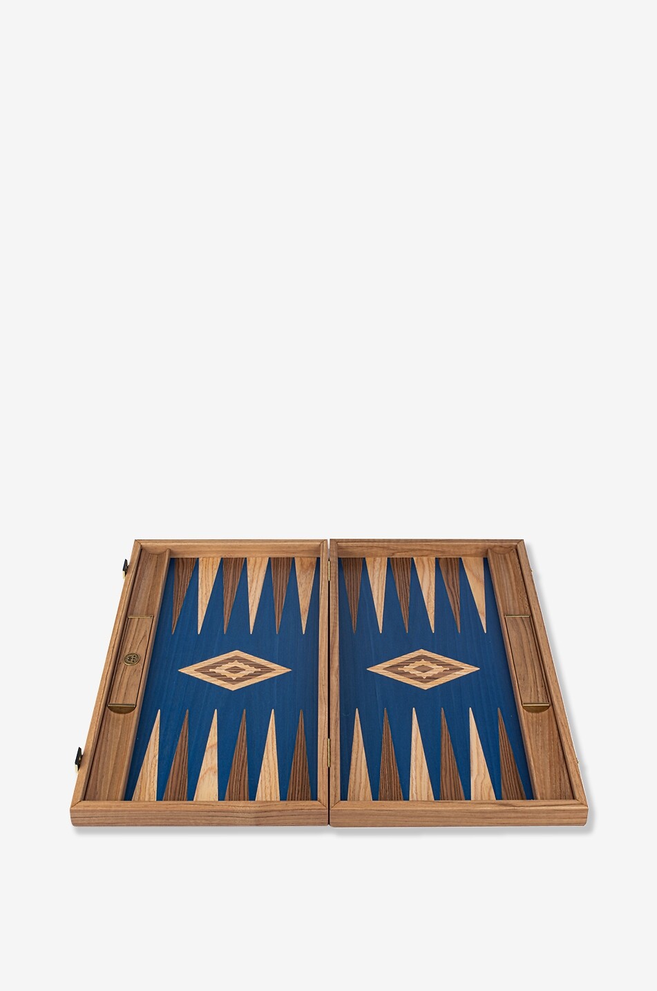 MANOPOULOS Amerikanisches Nussbaum-Backgammon mit handgefertigten Einlegearbeiten Haus BUNT 7