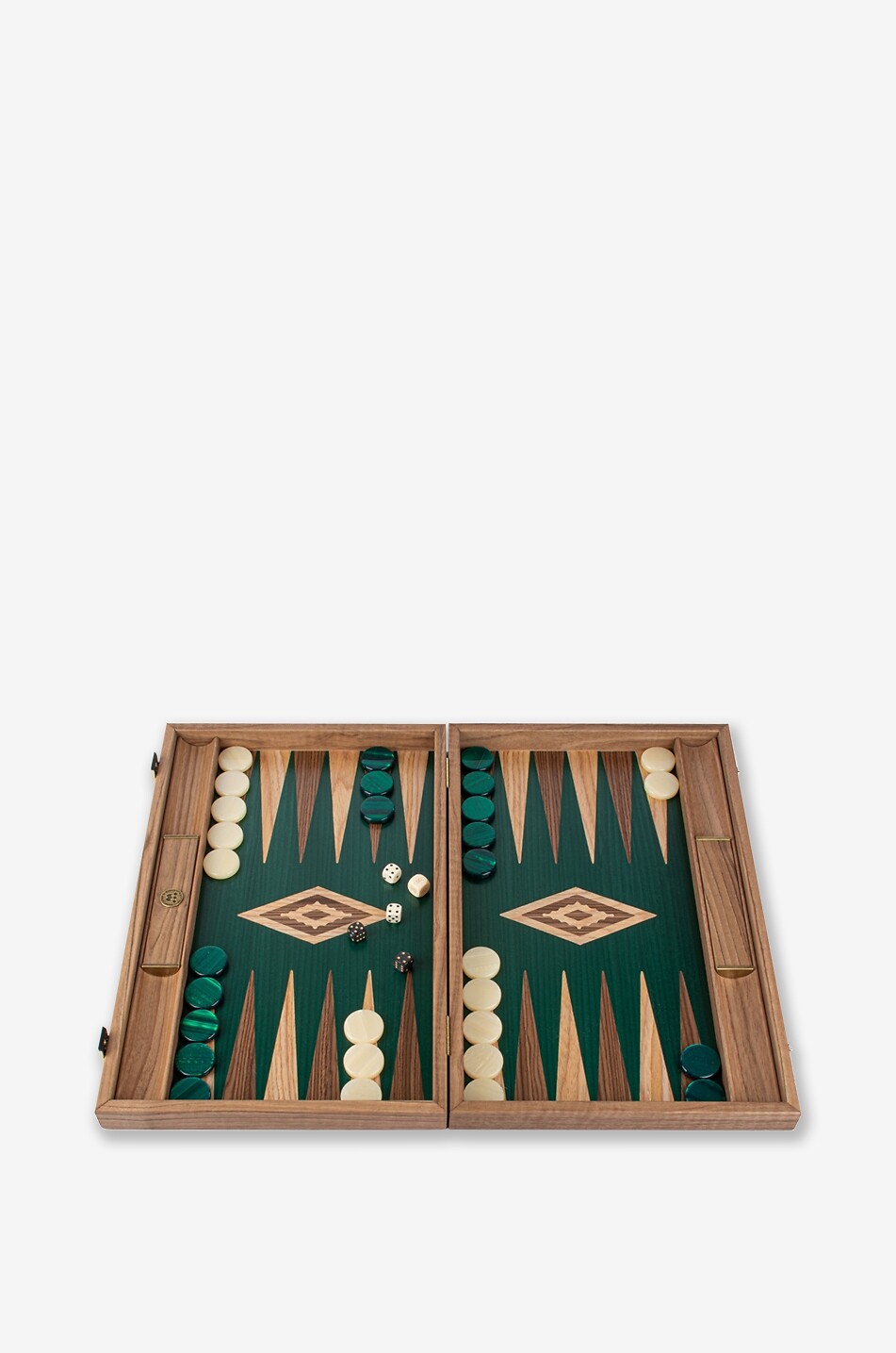 MANOPOULOS Jeu de backgammon en noyer vert américain incrusté Maison MULTICOLORE 1