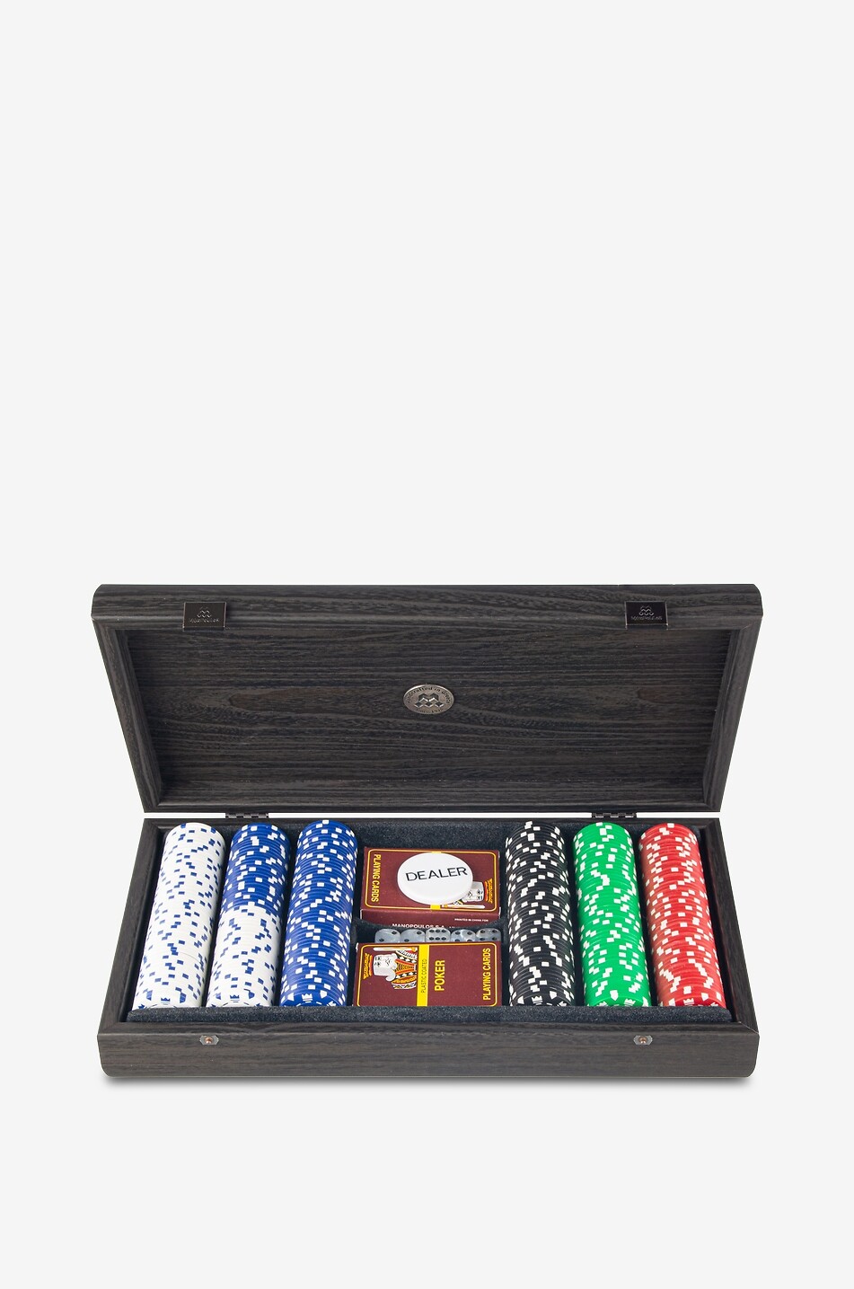 MANOPOULOS Coffret de poker avec jetons et cartes à jouer Maison MULTICOLORE 1