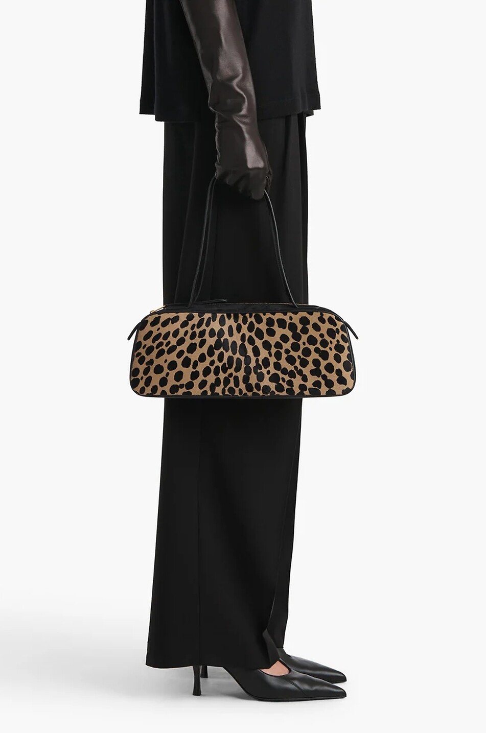 KHAITE Simona animalier ponyskin rectangular handbag Women Brown 3