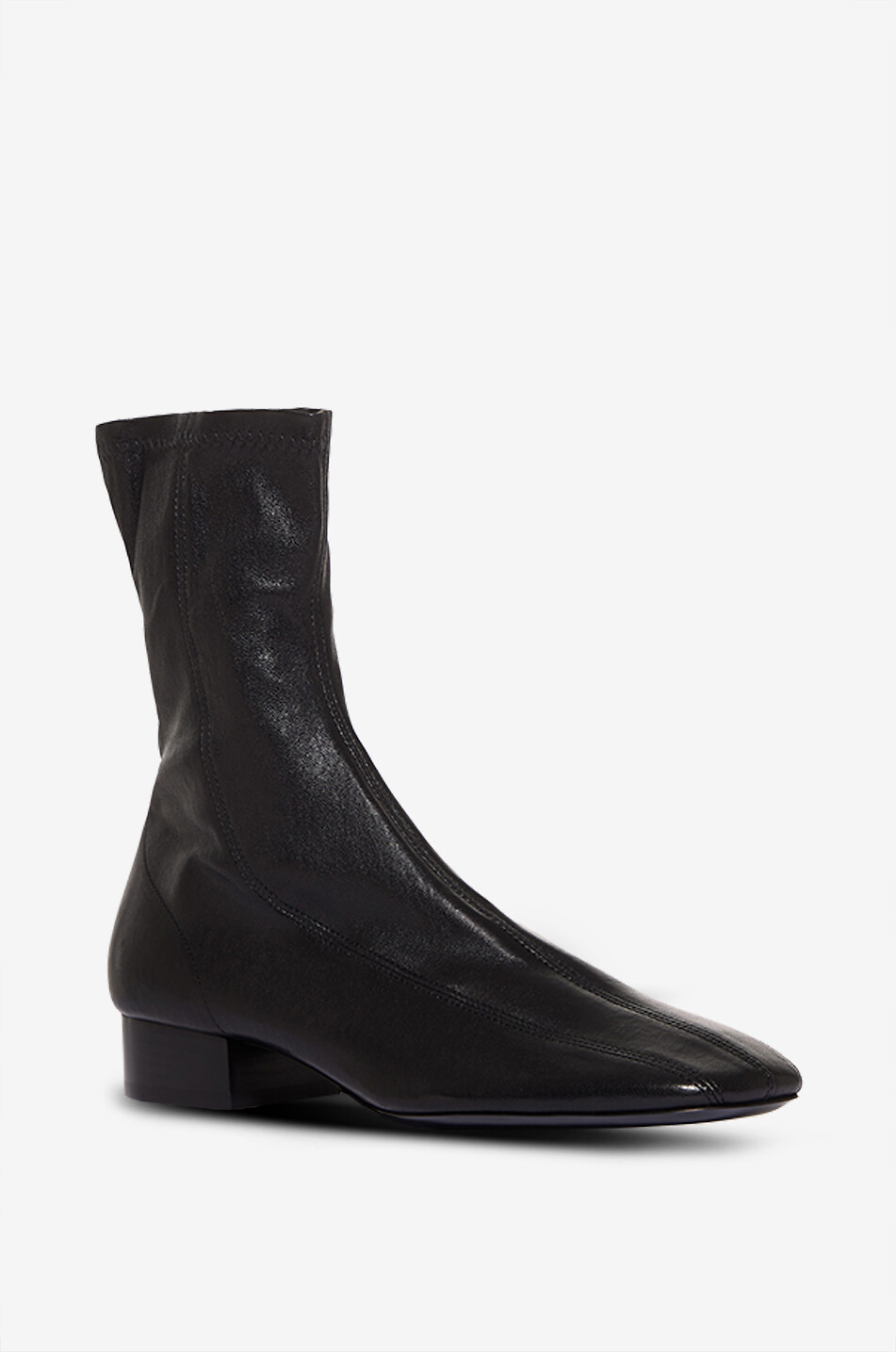 Club square heel patent leather ankle boots