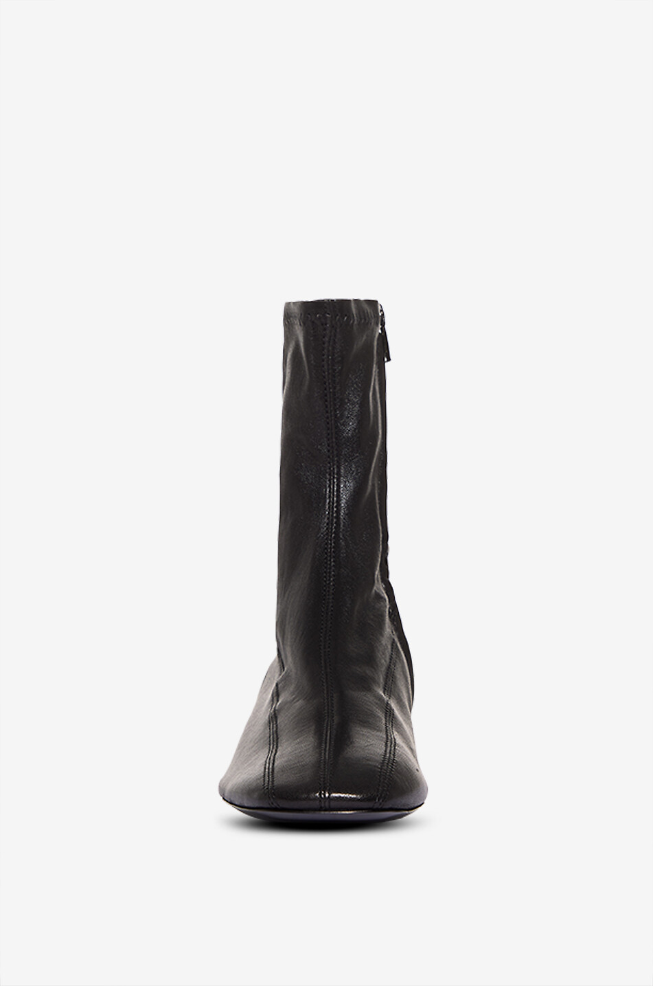 PHOEBE PHILO Club square heel patent leather ankle boots Women BLACK 2