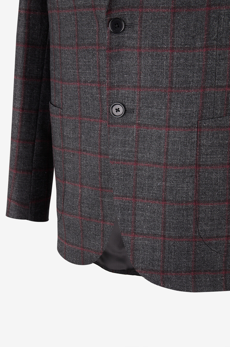 BONGENIE Hochwertiger Anzug aus Karo-Wolle Herren DUNKELGRAU 3