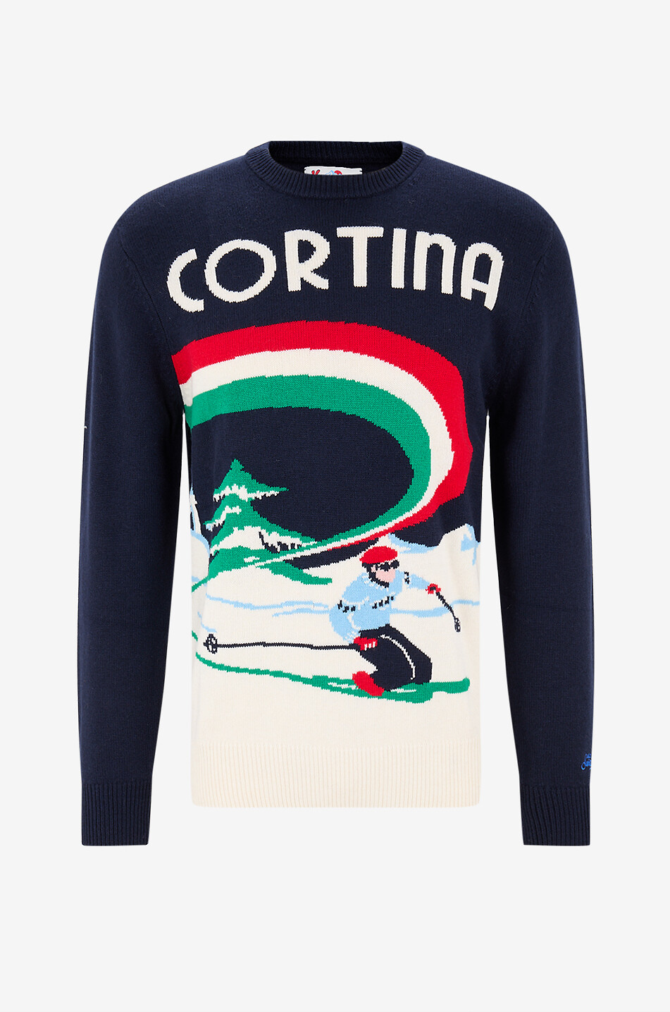 MC2 SAINT BARTH Pull en maille à col rond Cortina Homme BLEU 1