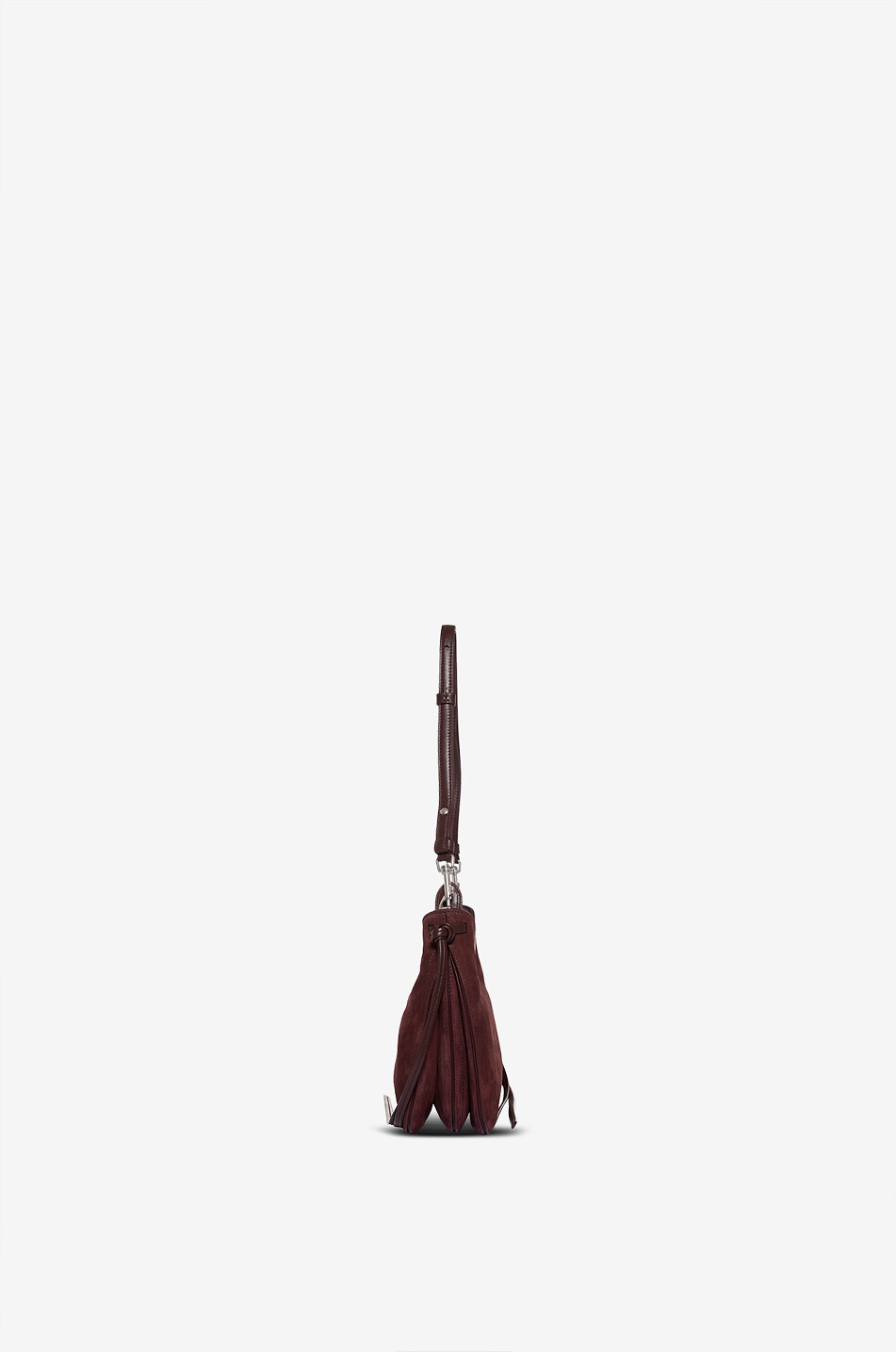 PHOEBE PHILO Gig Small suede shoulder bag Women DARK RED 4